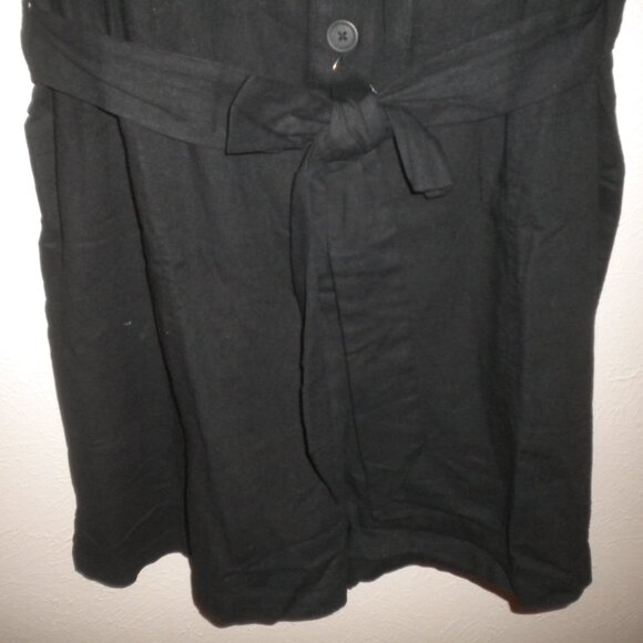 Matty M Women's Plus Size XXL Black Linen Blend Shorts Romper NWT - Picture 4 of 5